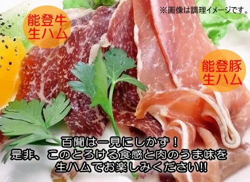 能登豚αのめぐみ生ハム調理例