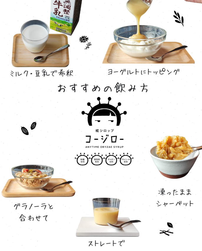 糀シロップ コージロー おすすめの飲み方紹介
