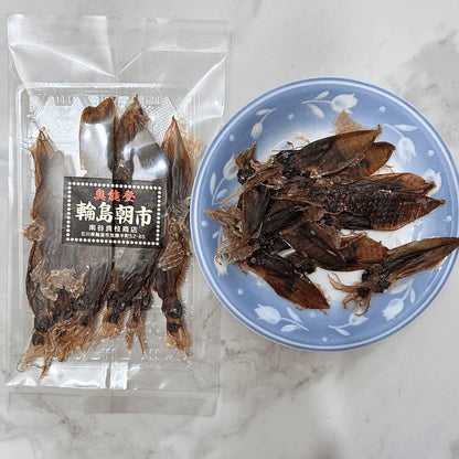 能登でしか買えないおつまみギフトセット・ホタルイカ・盛り付け例