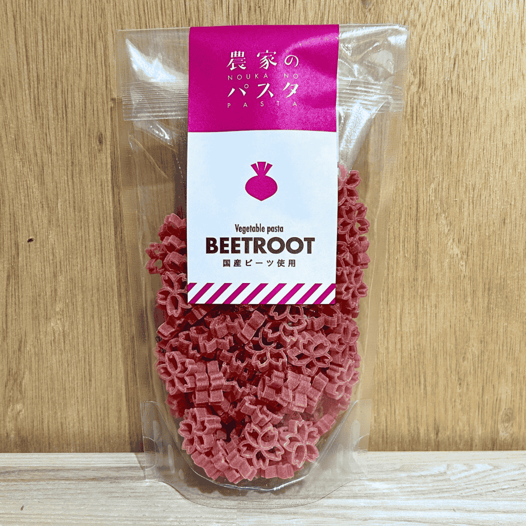 能登の農家がつくる野菜のパスタ、農家のパスタ。国産ビーツ使用。