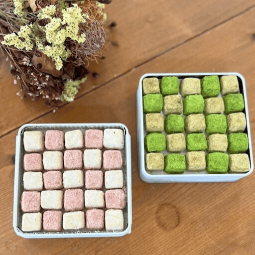 茶玉クッキー・缶入り・４種類の味を楽しめるセット・虹色ペガサス・５０粒入り