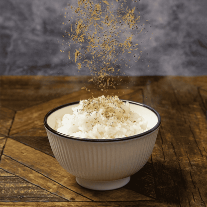 梅しそとろろ昆布ふりかけ、盛り付け例。能登でしか買えないお土産