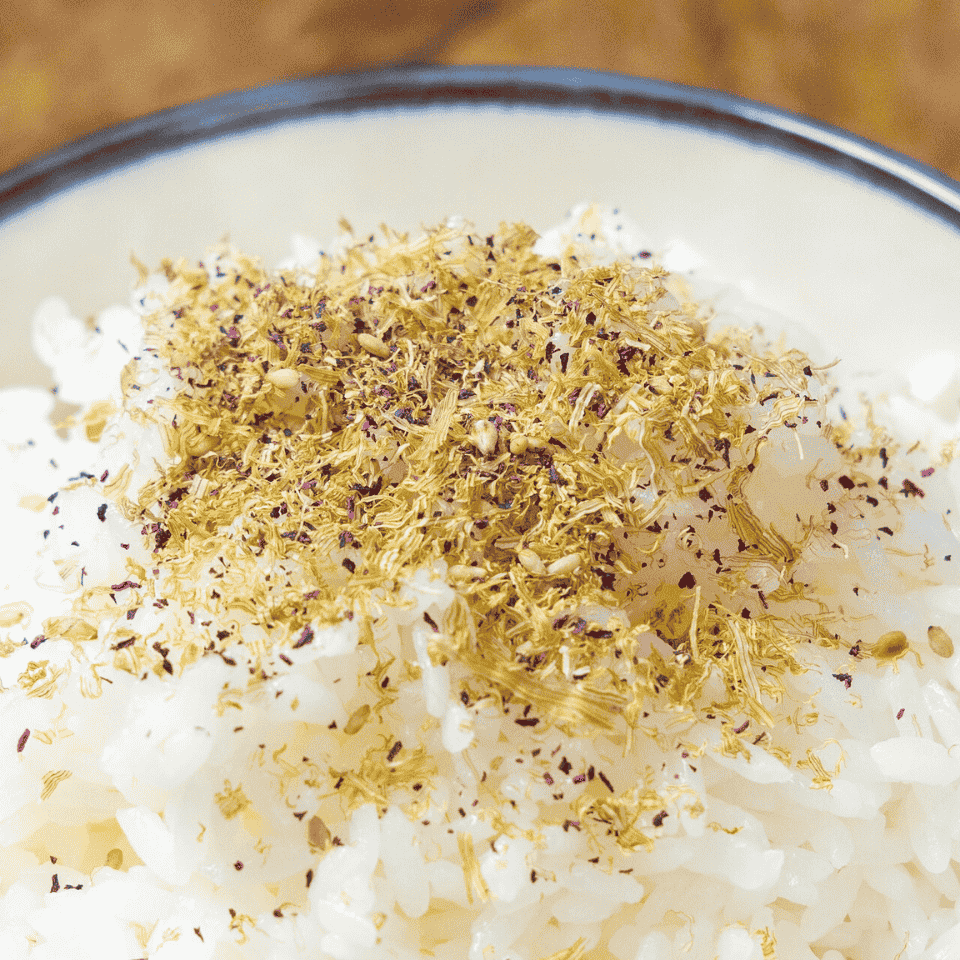 梅しそとろろ昆布ふりかけ、調理例、能登でしか買えないお土産