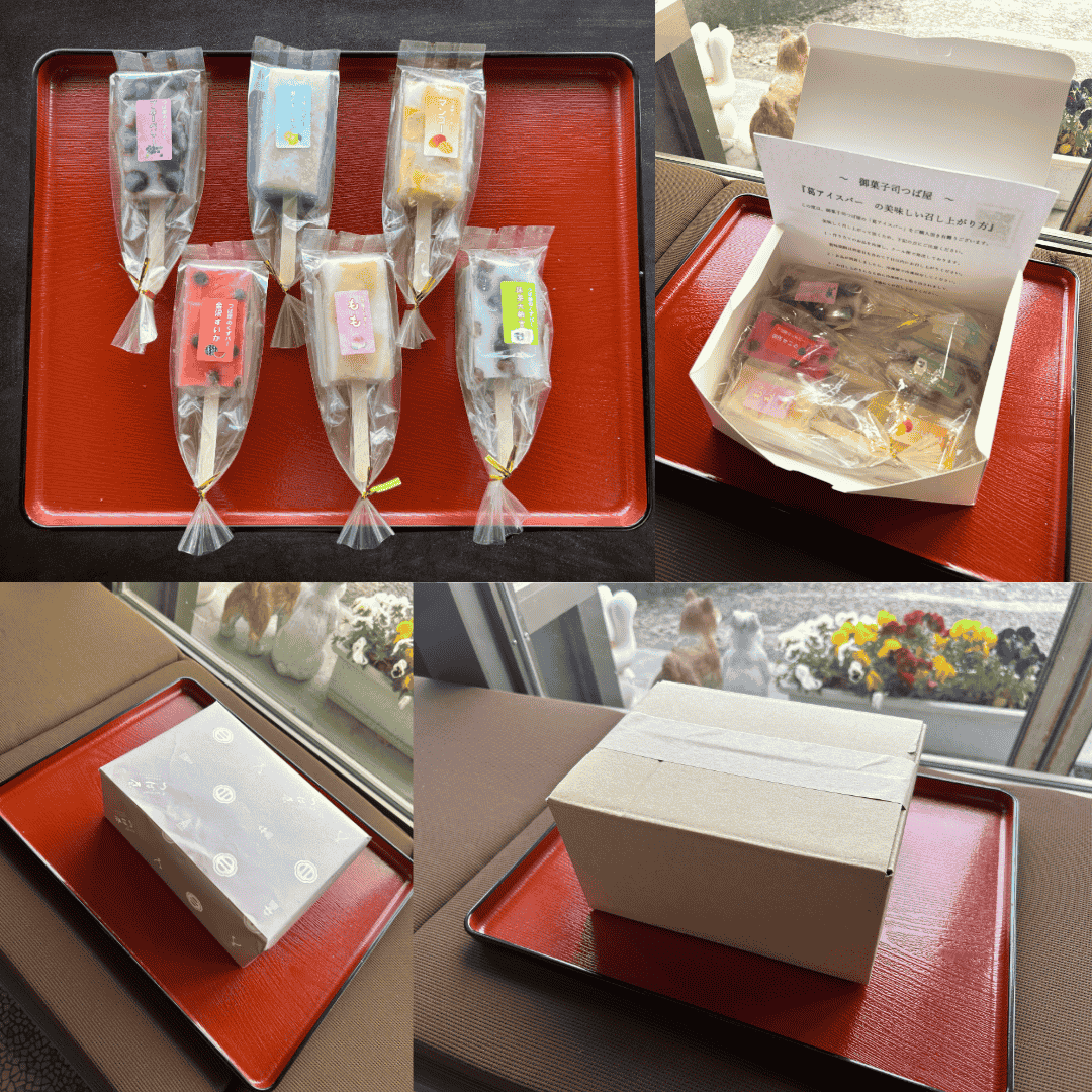 葛アイスバー６本の梱包姿