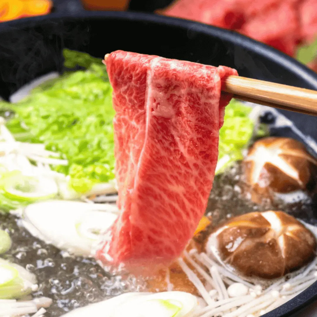 国産黒毛和牛・Ａ５等級・しゃぶしゃぶ用・調理例